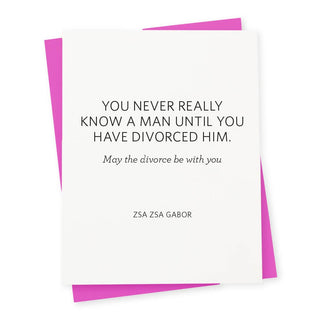 Zsa Zsa Gabor Divorce Card